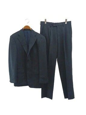 Versace Suit Set Tailored Jacket Pants Black 46